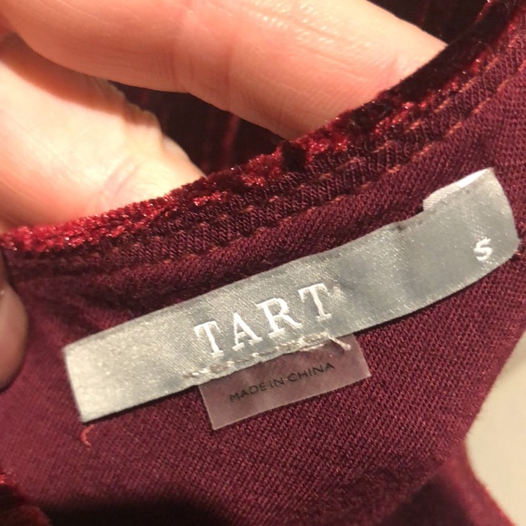 🇺🇸 Tart Burgundy Velvet Dress - Small - Picture 9 of 12